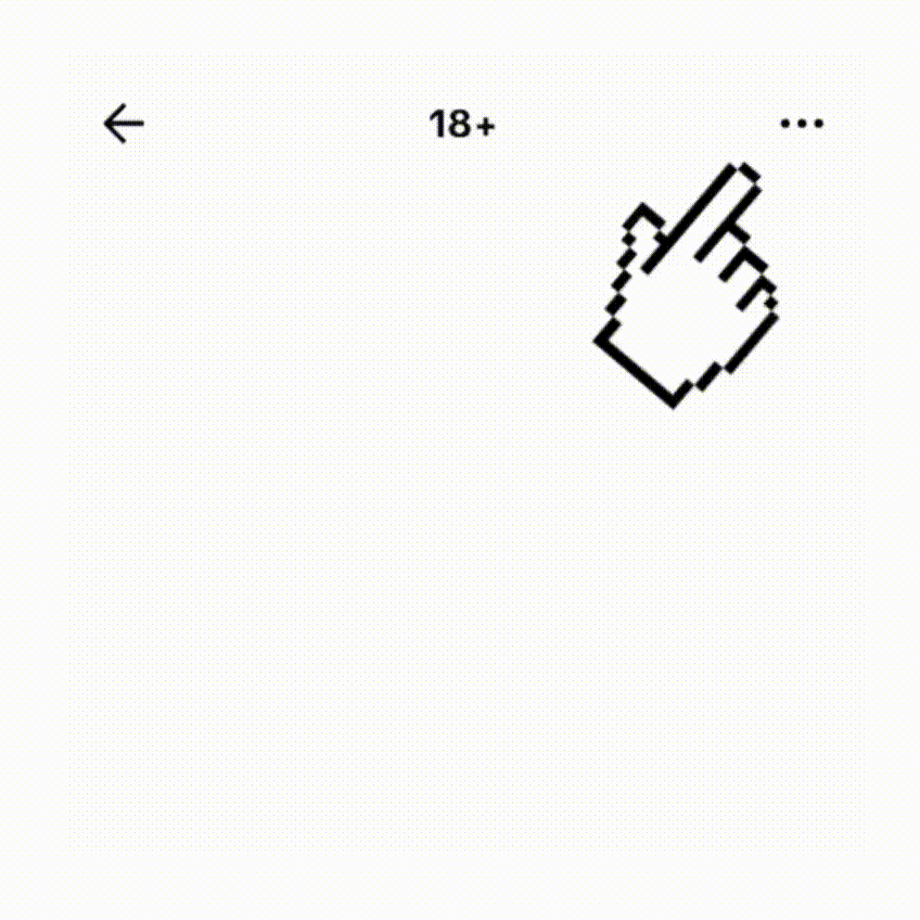Animation showing how to open the three-dot menu and choose Open in browser